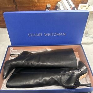 Authentic Black Calfskin Stuart Weitzman Boots